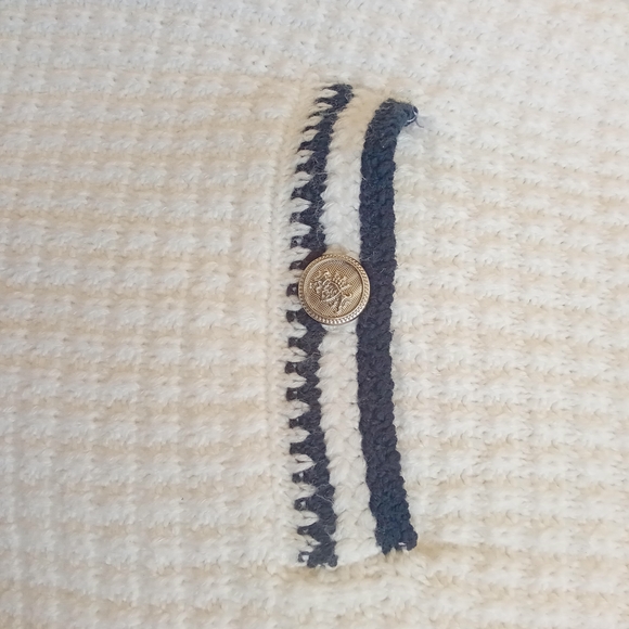 J. Jill Blue and White Cardigan Sweater - Picture 5 of 9